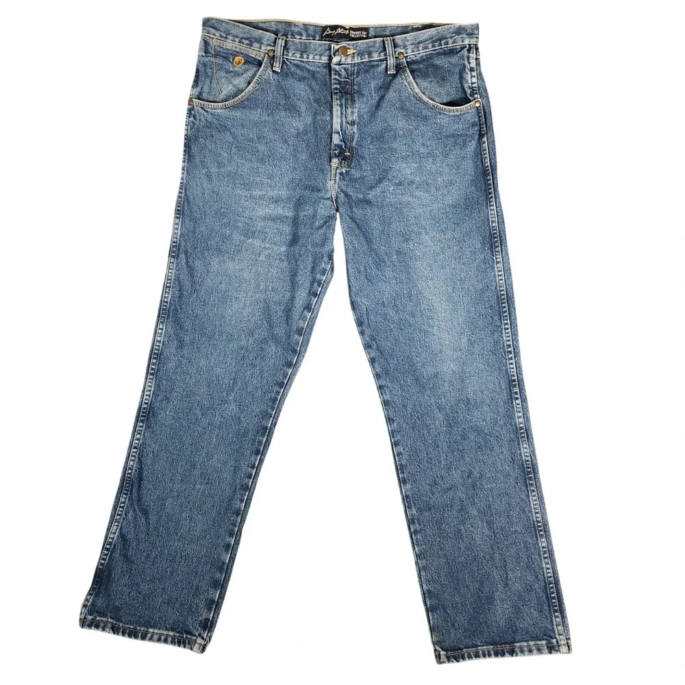 Wrangler Jeans Mens 38X30 Blue George Strait Cowboy Cut 31MGSHD Denim Cowboy Cut